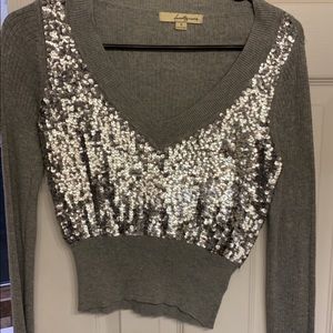 Forever 21 Cropped Sequin Sweater